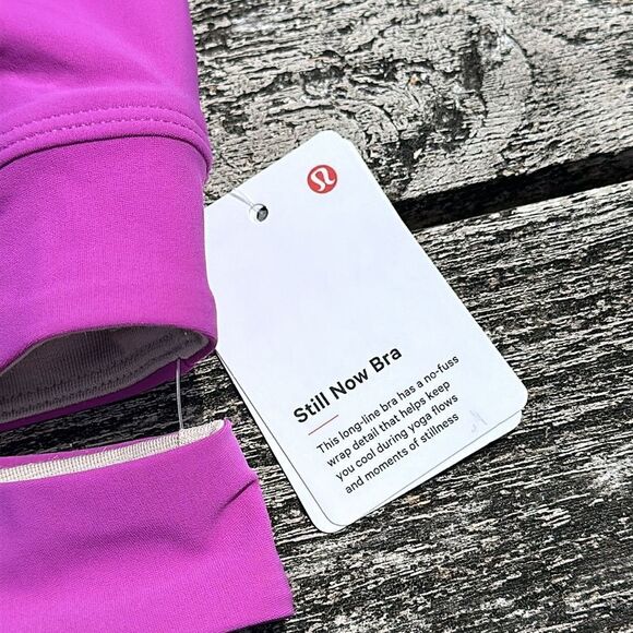 Lululemon Still Now Bra VIVID PLUM PURPLE SIZE 8 nwt - Picture 3 of 7